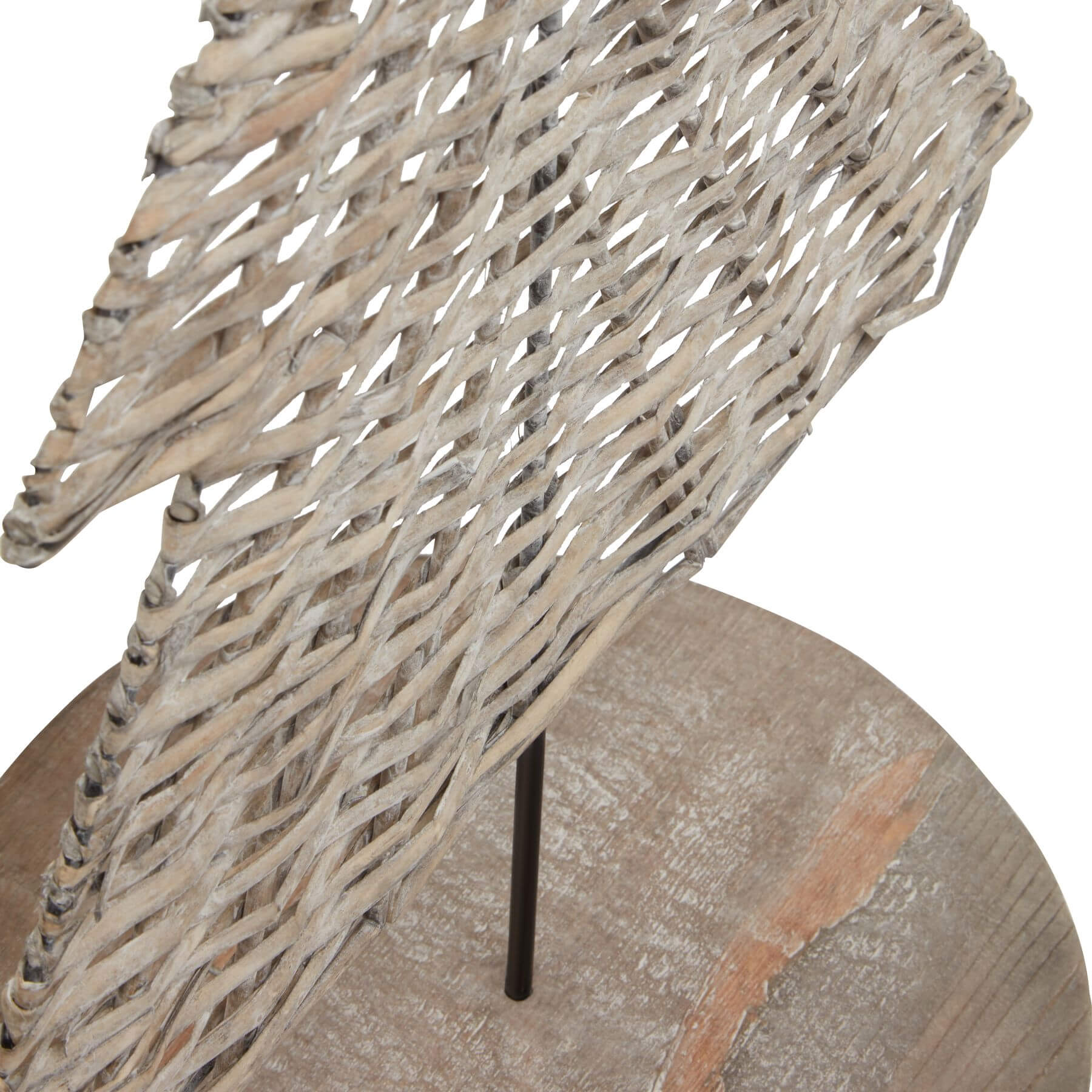 Handwoven Wicker Christmas Tree Ornament in Warm Brown