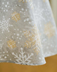 Christmas Snowflake Round Tablecloth
