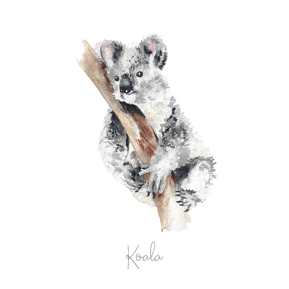 Koala Bear hand painted greetings card