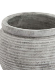 Athena Rimmed Ceramic Planter in White
