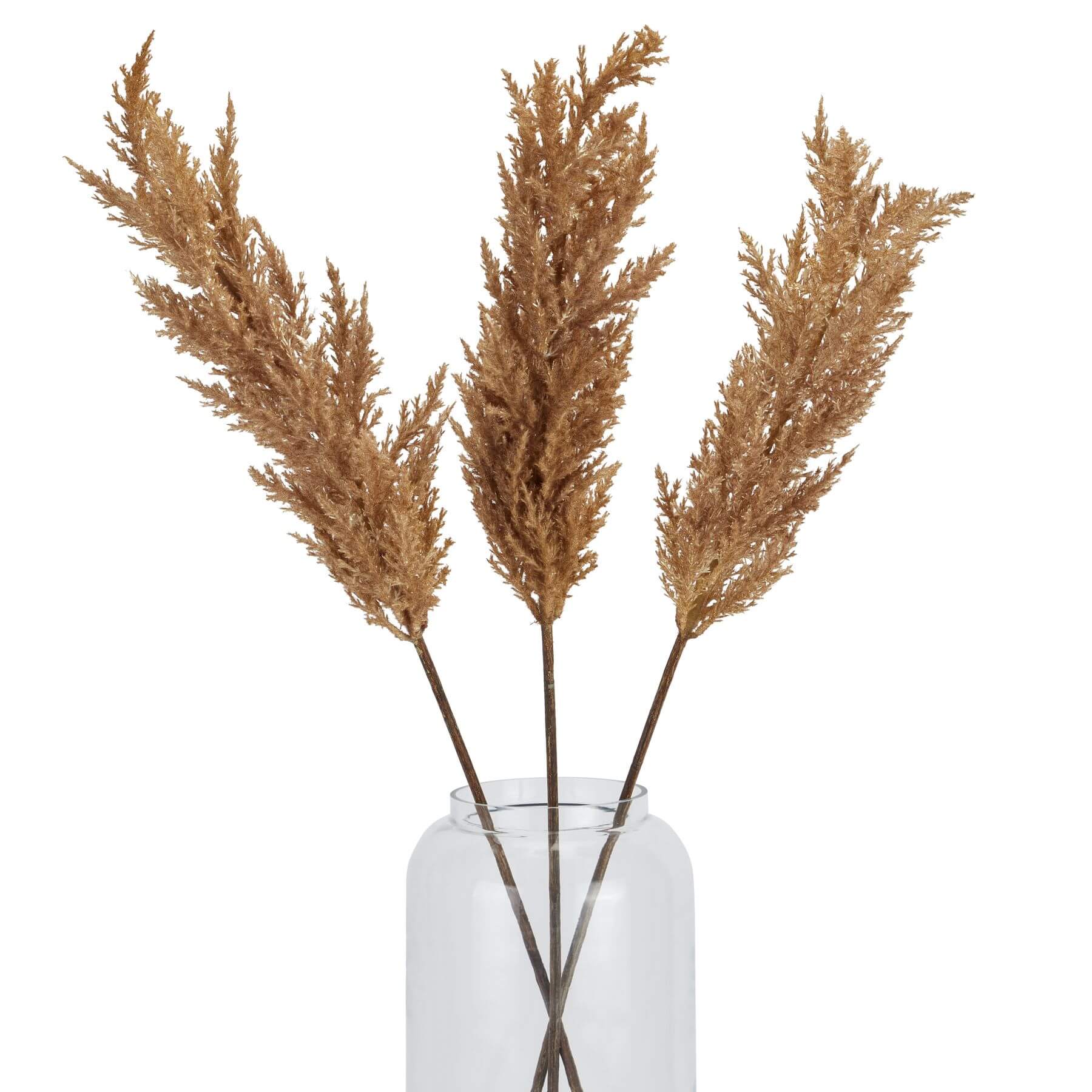 Taupe Faux Pampas Grass Stem for Stylish Interiors