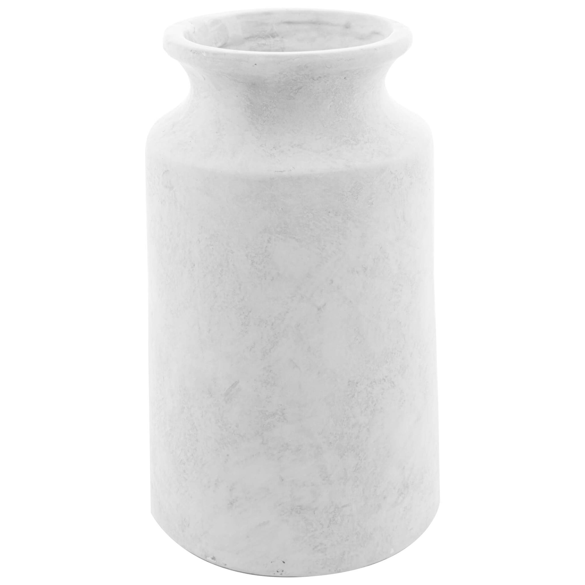 Handcrafted stone ceramic vase, 31cm tall, neutral tone with clean lines for modern or traditional decor. by Sostter at brixbailey.com