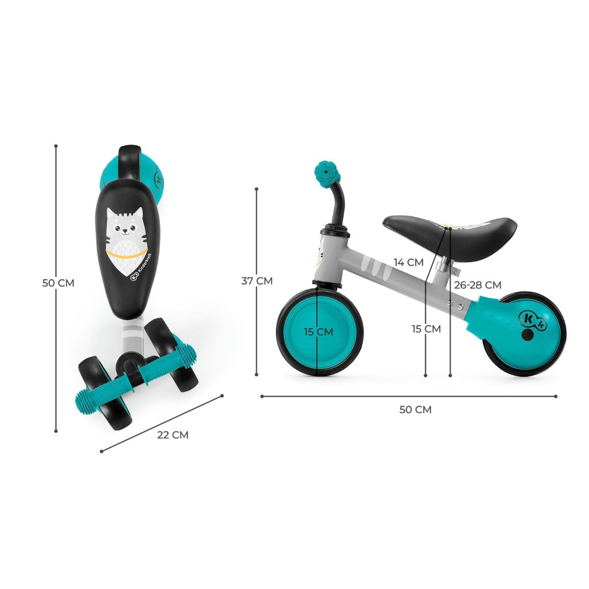 CUTIE Balance Bike for Kids – Adjustable &amp; Safe with Kitten Design by Kinderkraft at www.brixbailey.com