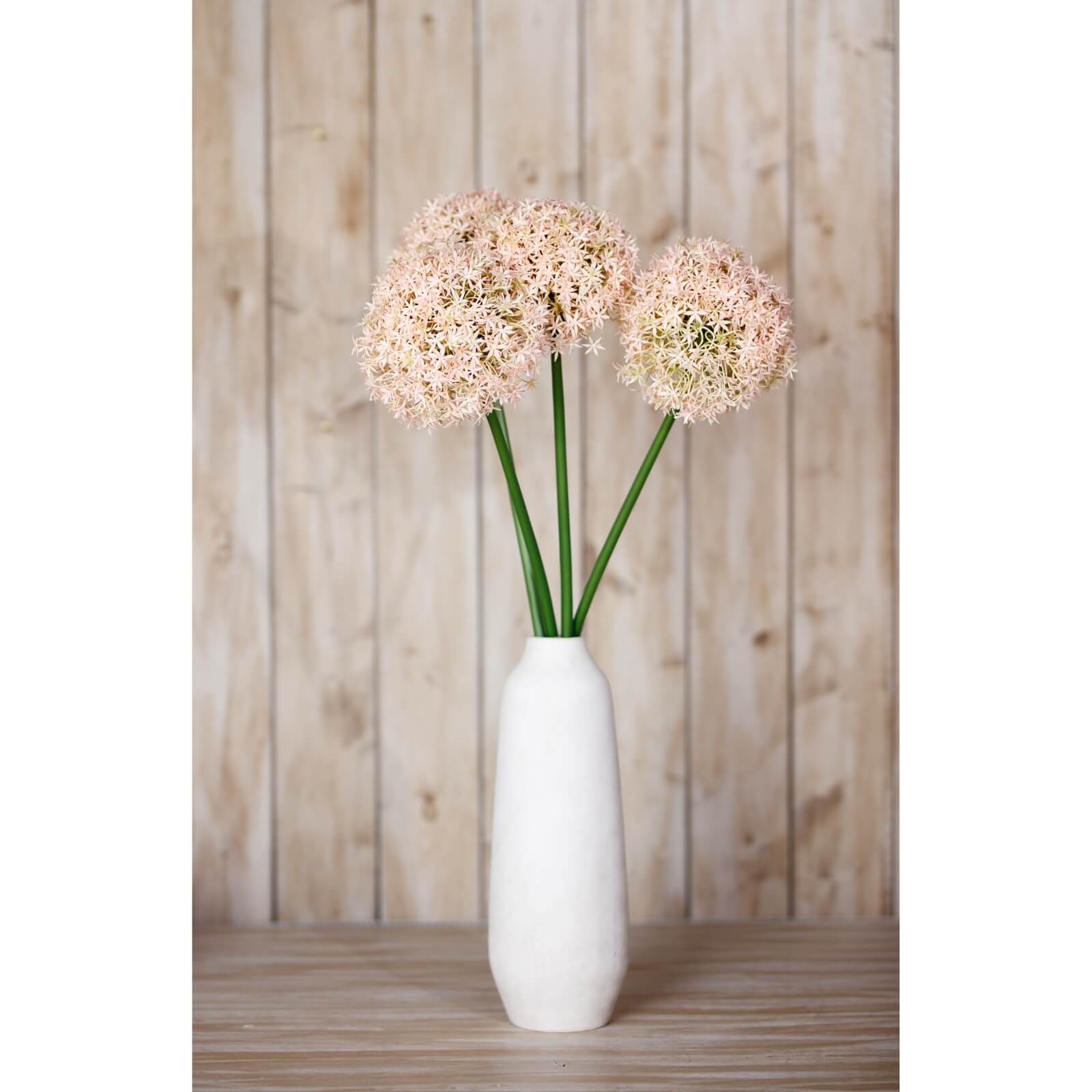 Pink Allium Stem Medium Floral Accent