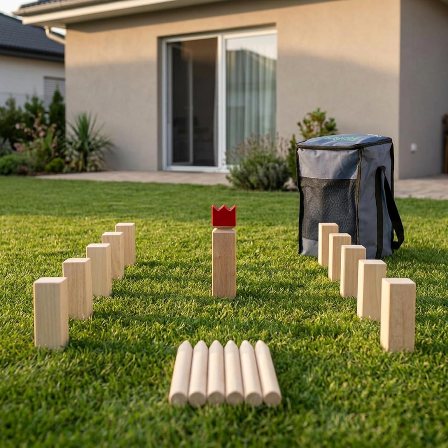 Scandinavian Chess Kubb Game - For Indoor &amp; Outdoor Play