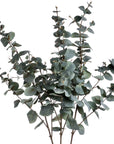 Lifelike variegated eucalyptus stem in sage green, faux botanical decor with realistic plastic leaves by sostter at brixbailey.com