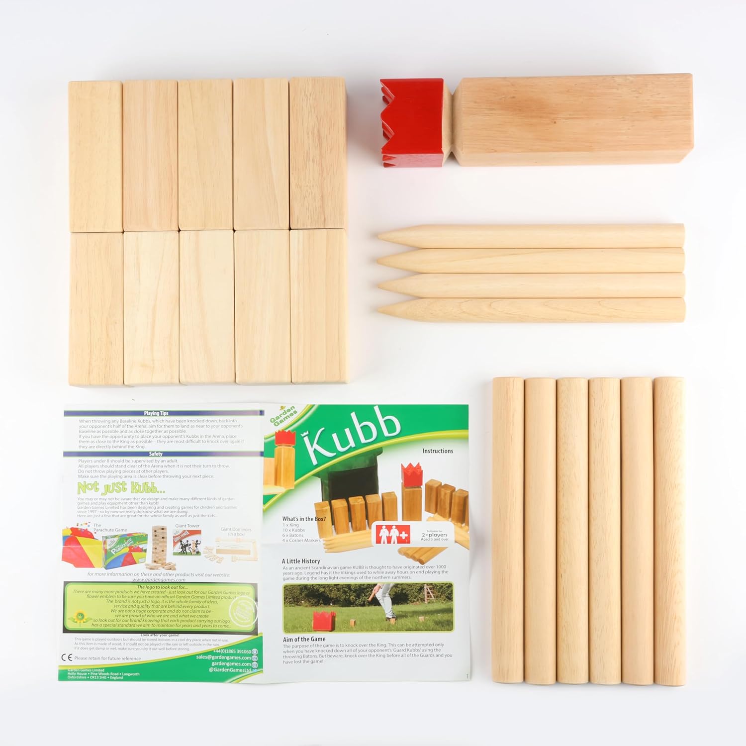 Scandinavian Chess Kubb Game - For Indoor &amp; Outdoor Play