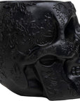 Skull Makeup Brush Holder, Pen Holder, Vanity, Desk, Office Organizer, Stationary, Decor Planter , Candy Bowl , Goth Decorations , Extra Large, Skulls Gothic Skull & Bones Organizer Bathroom (Black)-3