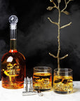 Skull Decanter in Bottler Skull Head by The Wine Savant 750ml, Skull Bottle Skull Face Enlarges with Whiskey, Tequila, Bourbon Scotch or Rum - Great Gift for Any Bar!-1