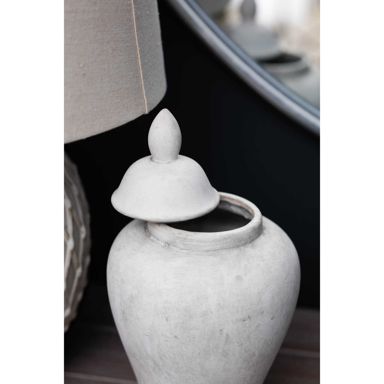 Elegant Darcy Stone Ginger Jar | Handcrafted Home Decor