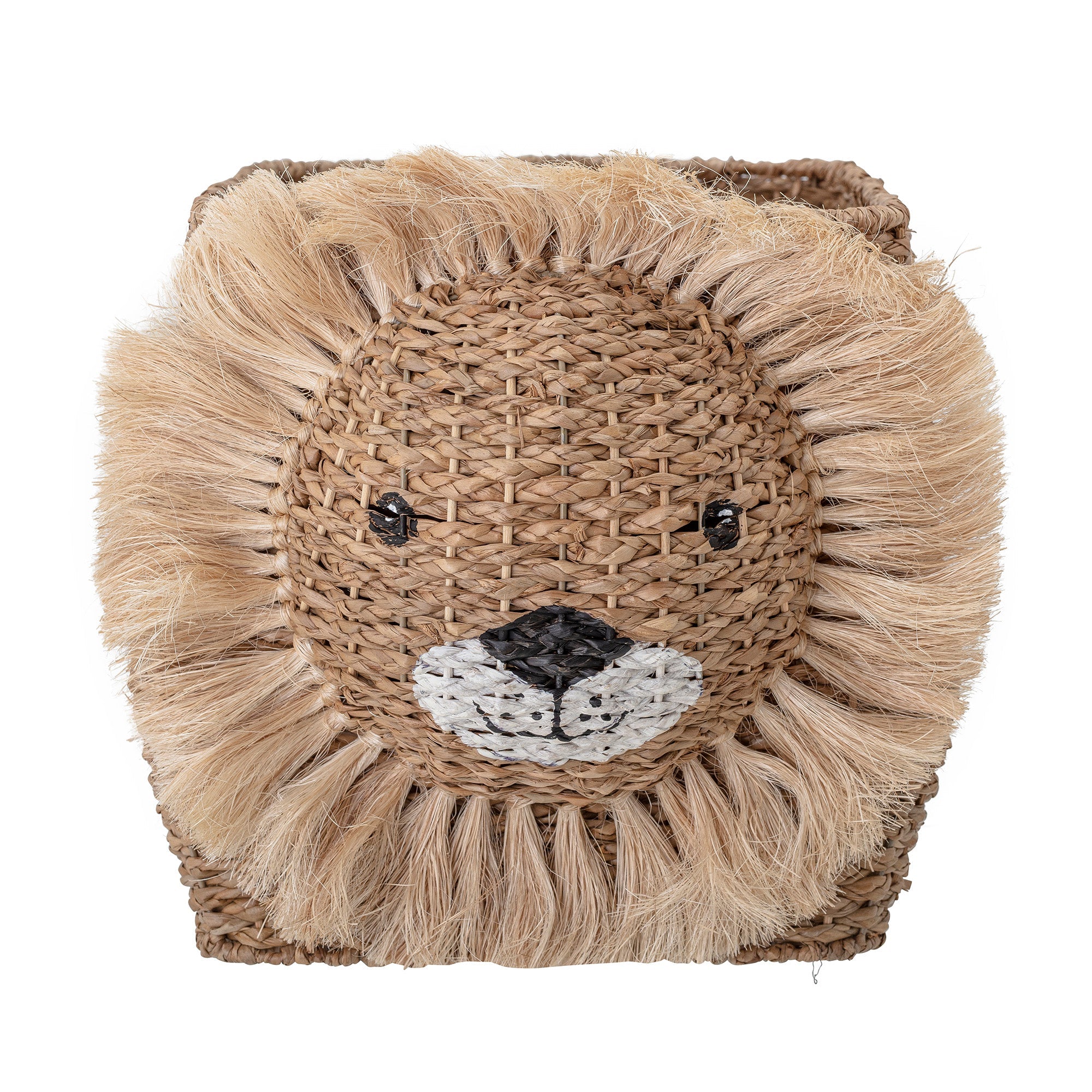 Lion storage basket, cute kids toy organizer, large woven laundry hamper for toys and books by Ella James at brixbailey.com