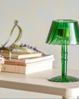 Glass Tealight Holder in Green Small