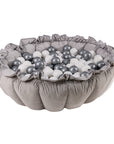 Flower Shaped Grey and White Play Mat and Ball Pit