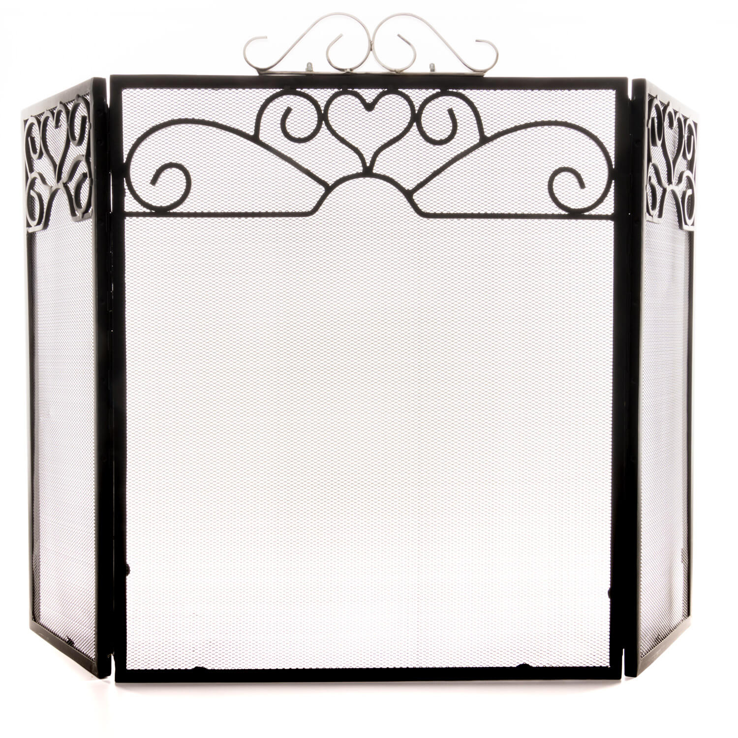 Premium Chrome Fire Screen | Triple-Fold Heat Shield