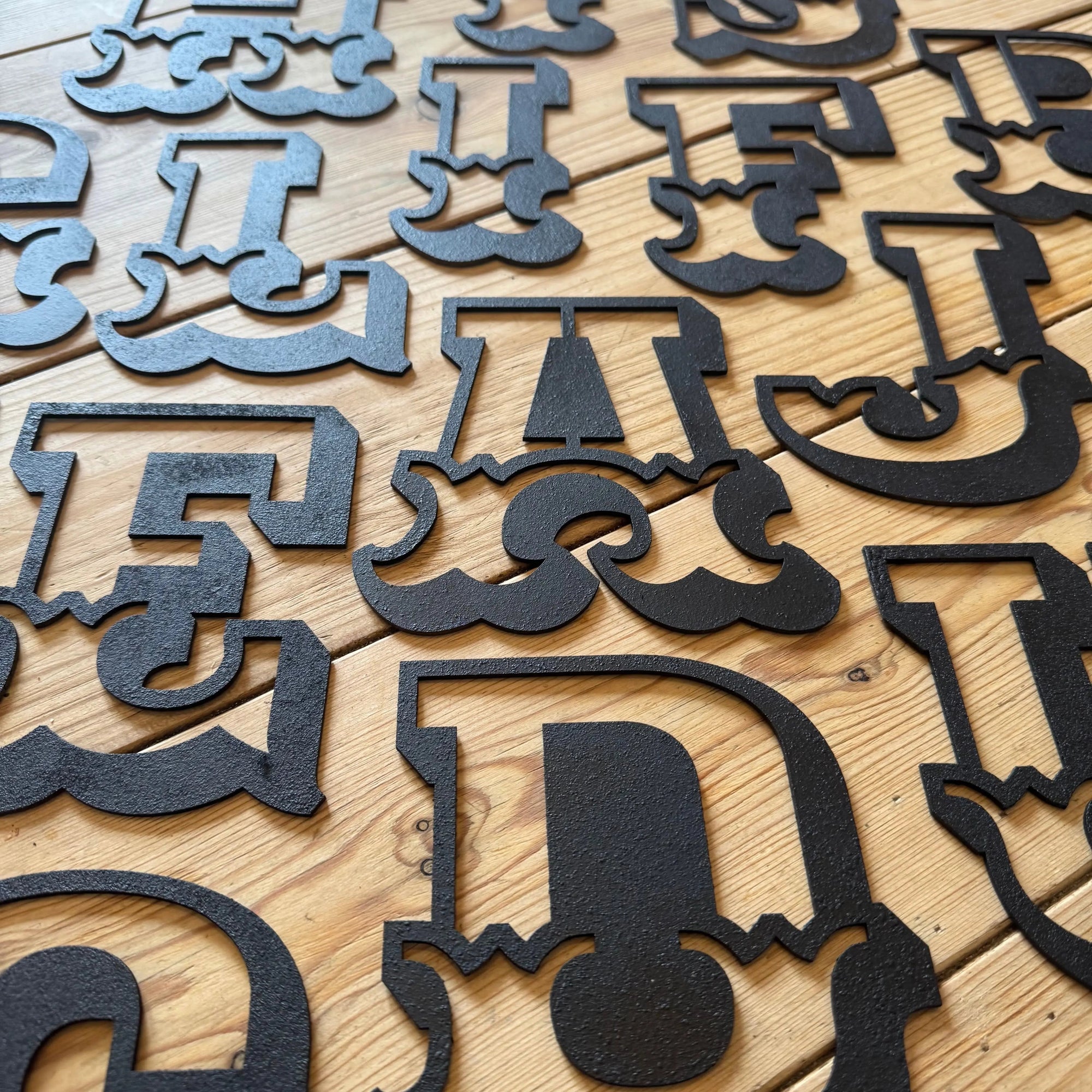 Rustic Black Metal Carnival Letters A–Z | 5” or 12” Alphabet