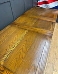Vintage Old Charm Oak Kitchen Dining Table Extending Draw Leaf Refectory Style