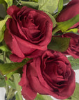 Pack of 6 x 60cm Artificial Red Rose Flower-3