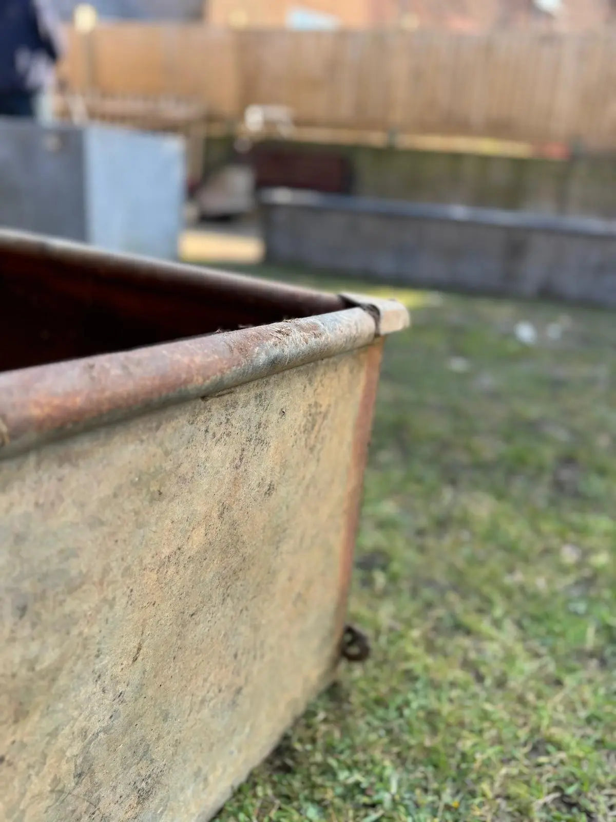 Reclaimed Galvanised Trough Garden Planter /  Raised Bed Plant Tree Shrub Herb Pot CC