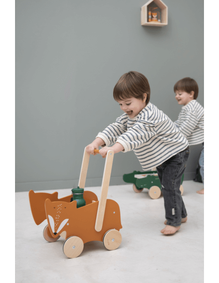 Crocodile Wooden Stroller for Kids – Safe &amp; Eco-Friendly by Trixie Baby at brixbailey.com