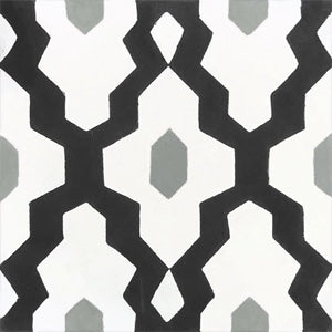 Luxury Moroccan cement tiles, olive and black, stylish modern design, best-selling exotic bathroom and kitchen tiles, premium handcrafted by Maria Starling Design at brixbailey.com