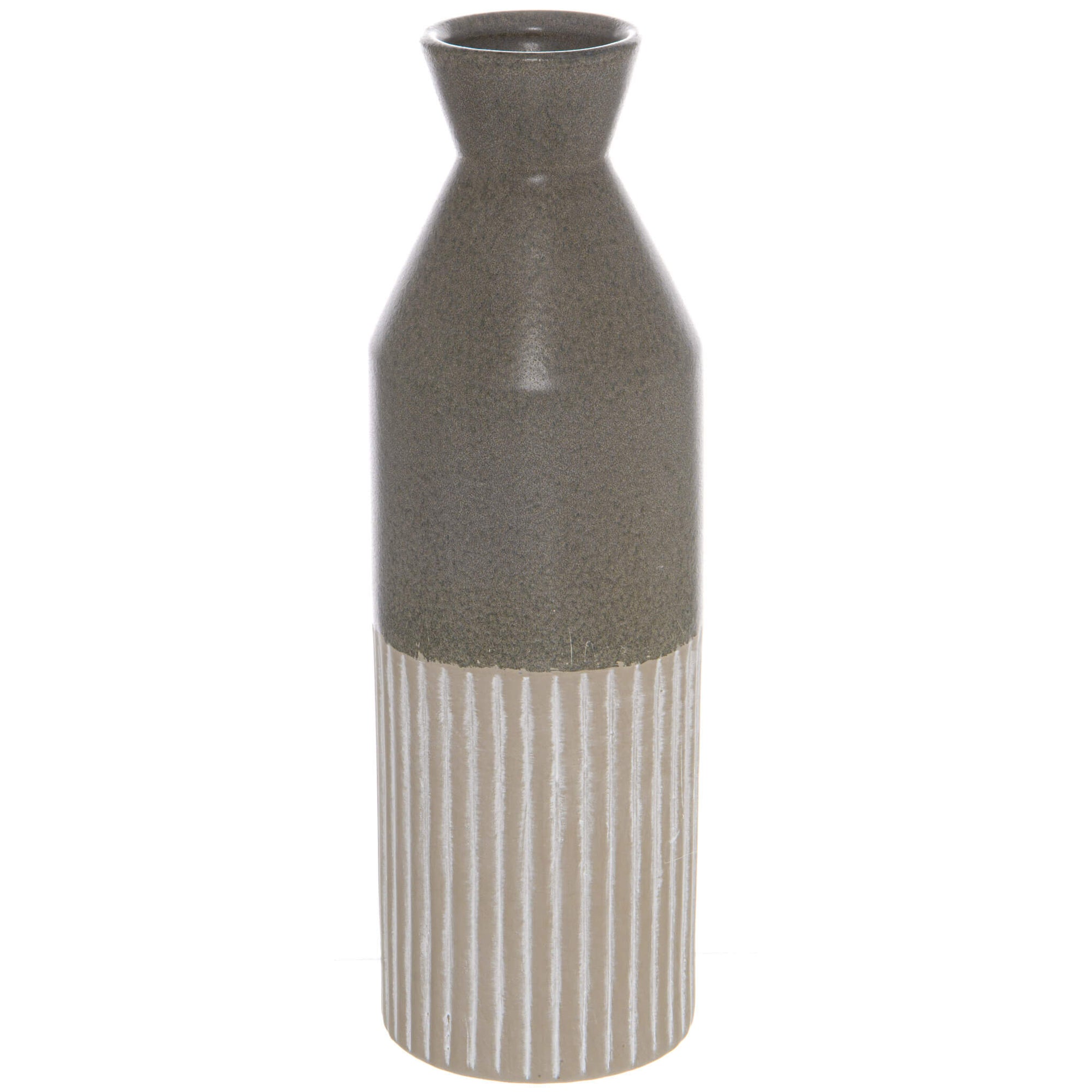 Tall Grey Ceramic Vase