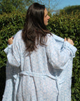 Paisley Blue Muslin Dressing Gown