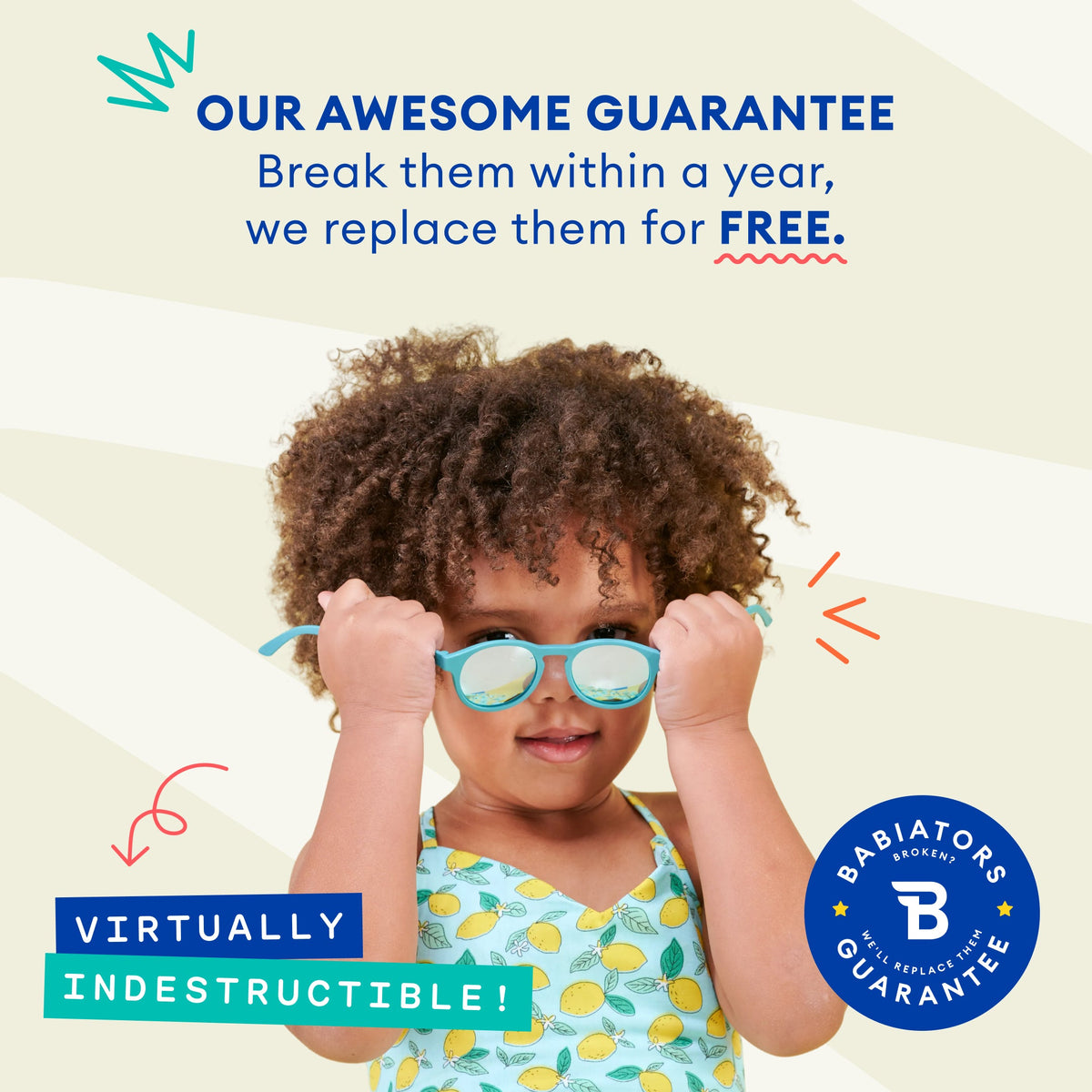 Babiators Polarised Keyhole Sunglasses - Totally Tortoise
