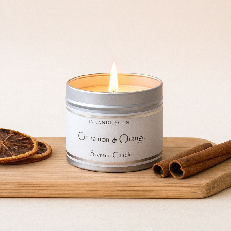 Cinnamon &amp; Orange Candle Tin