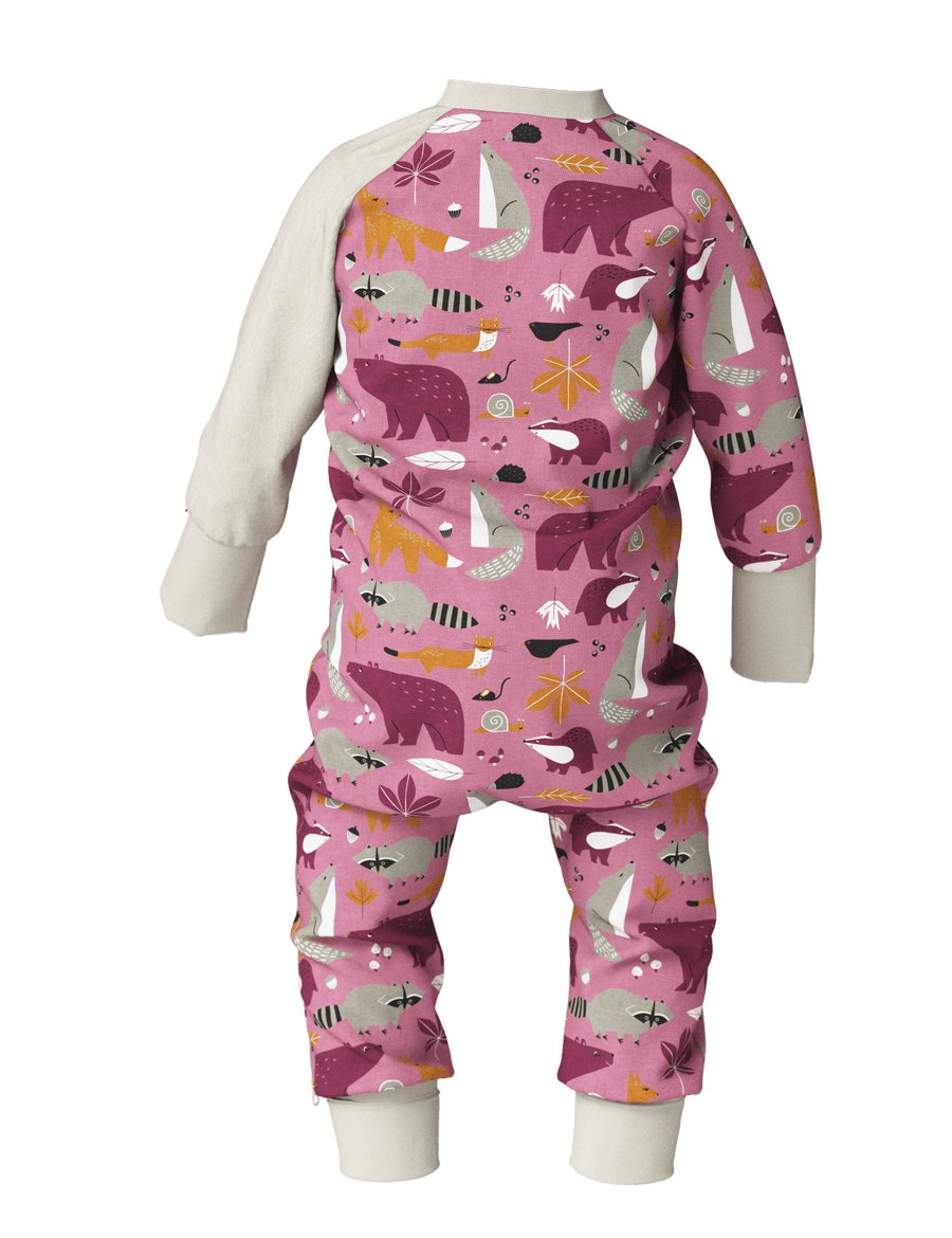 Baby Sleepsuit FREDA - Autumn Forest Animals