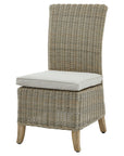 Outdoor Dining Chair in Beige for Patio Seating