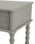 Two Drawer Console Table in Soft Grey