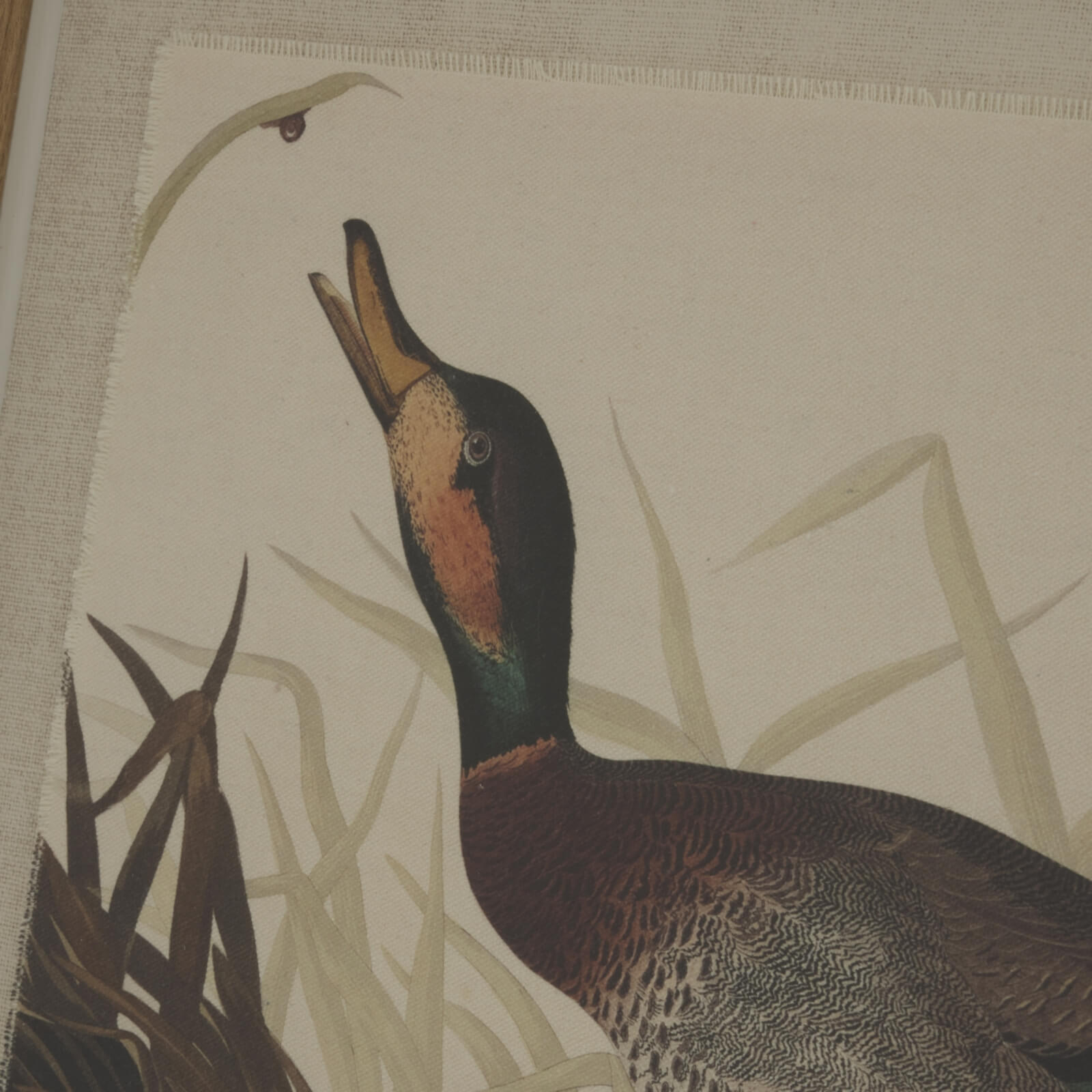Charming Duck Beaded Frame Art | Flora &amp; Fauna Linen Decor