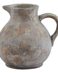 Rustic Brown Jug Handcrafted Ceramic Accent