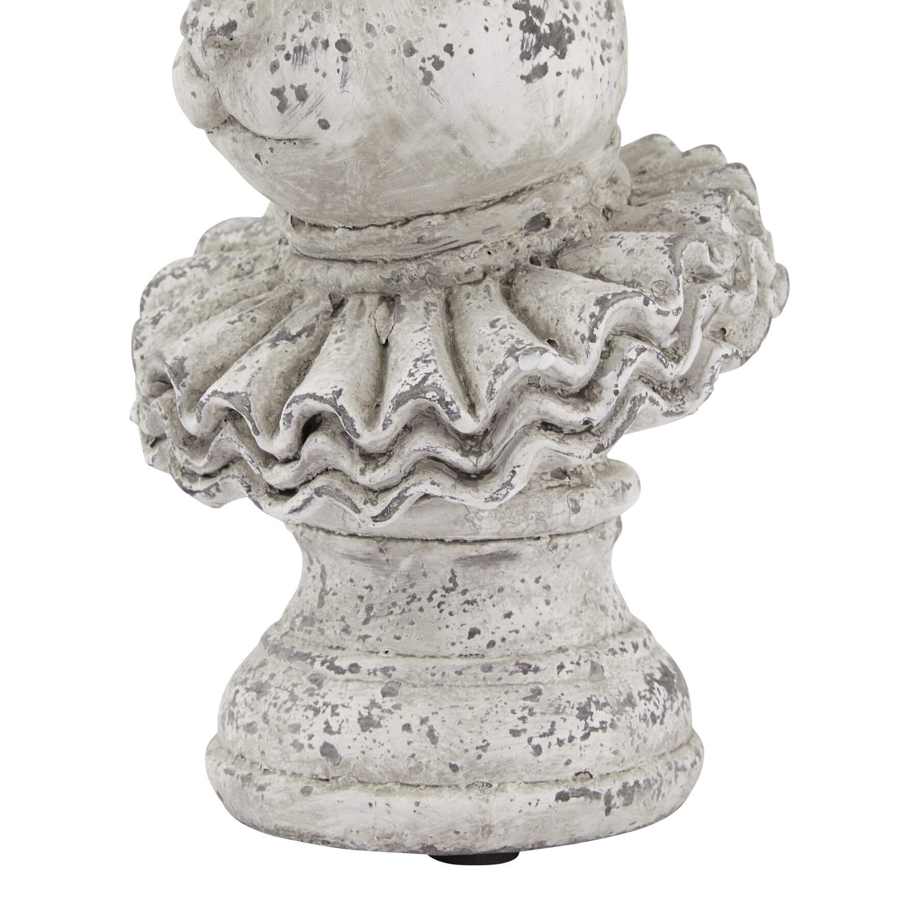 Ruffle Hare Statue in Stone Effect Ceramic