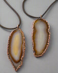 Red Agate Necklace - Boho Copper Pendant| Handmade by Blackbird & Sage