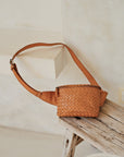 Handwoven Leather Belt Bag