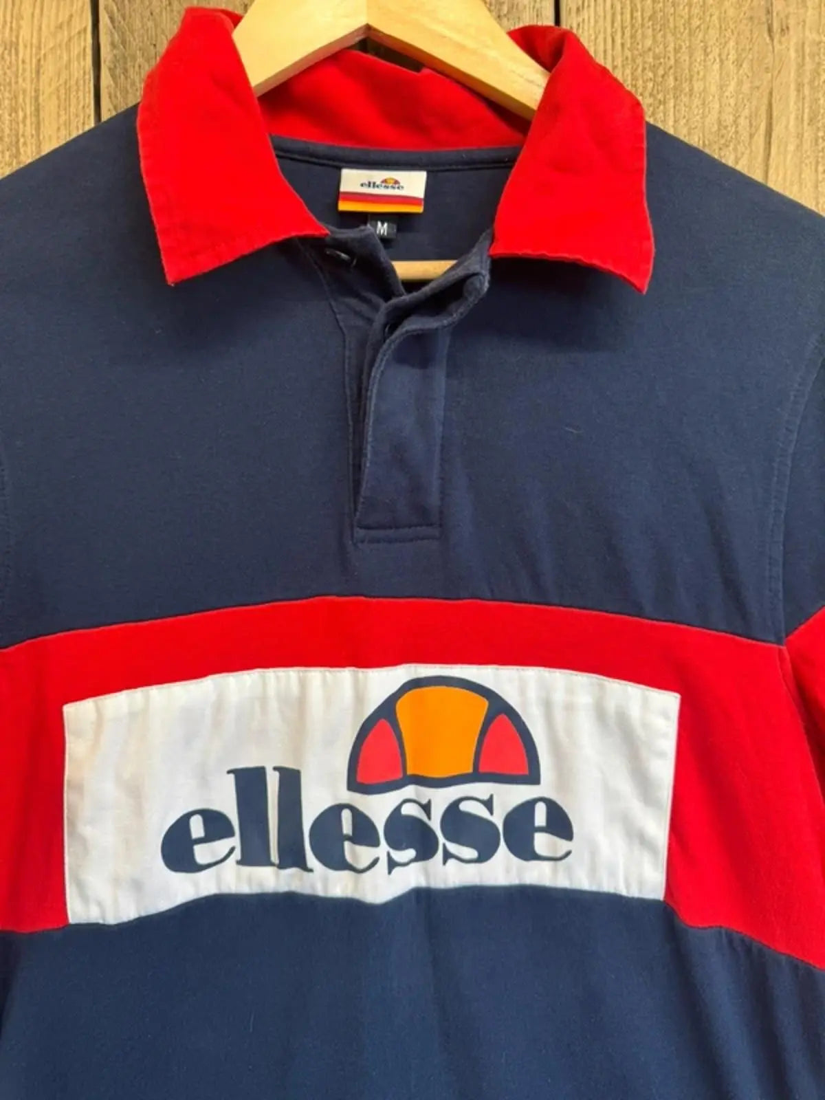 Vintage 1990s Ellesse Rugby Top Jumper Sweatshirt medium 