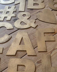 Gold Fat Font Metal Alphabet Letters – 5” or 12” Decorative Lettering A–Z