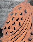Rusty Metal Owl Garden Decoration