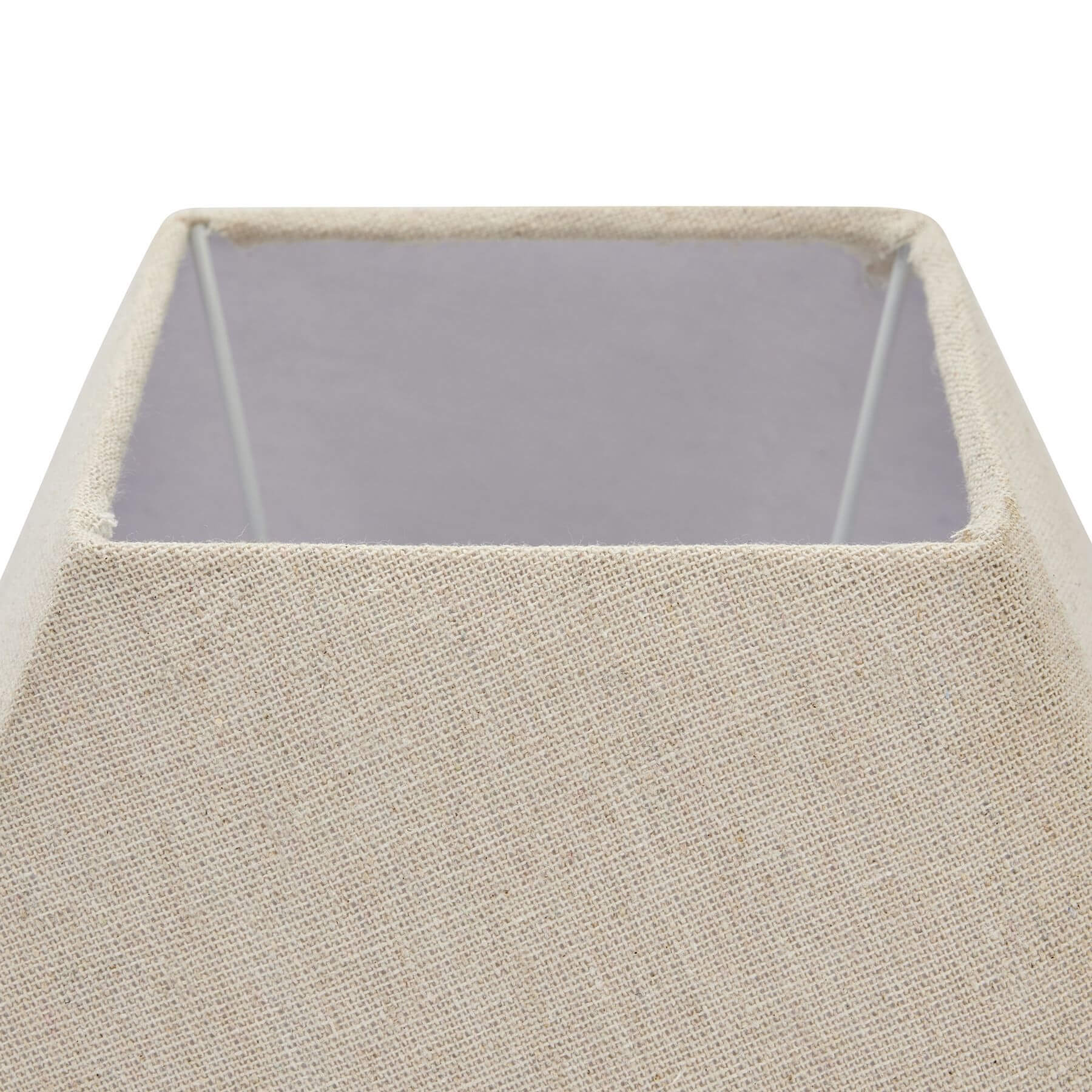 Tall Wooden Table Lamp with Linen Shade