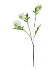 White Scabious Artificial Flower Stem