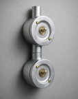 Double Gang Solid Cast Conduit Light Switch | 2 Way Industrial Vintage Style
