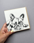 French Bulldog Letterpress Card