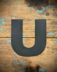 12" and 5" Black Fat Font Metal Letters.
