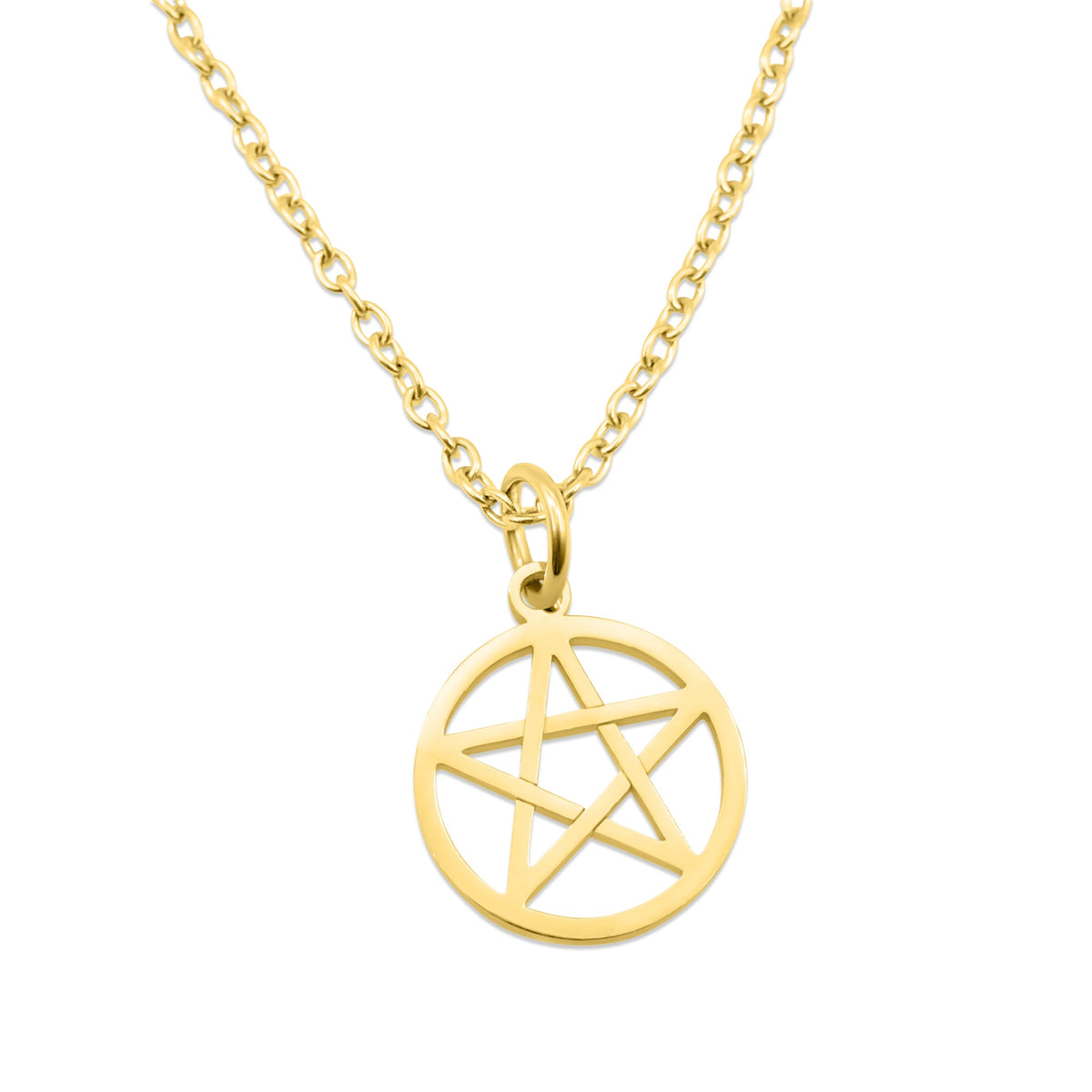 Gold Pentacle Necklace