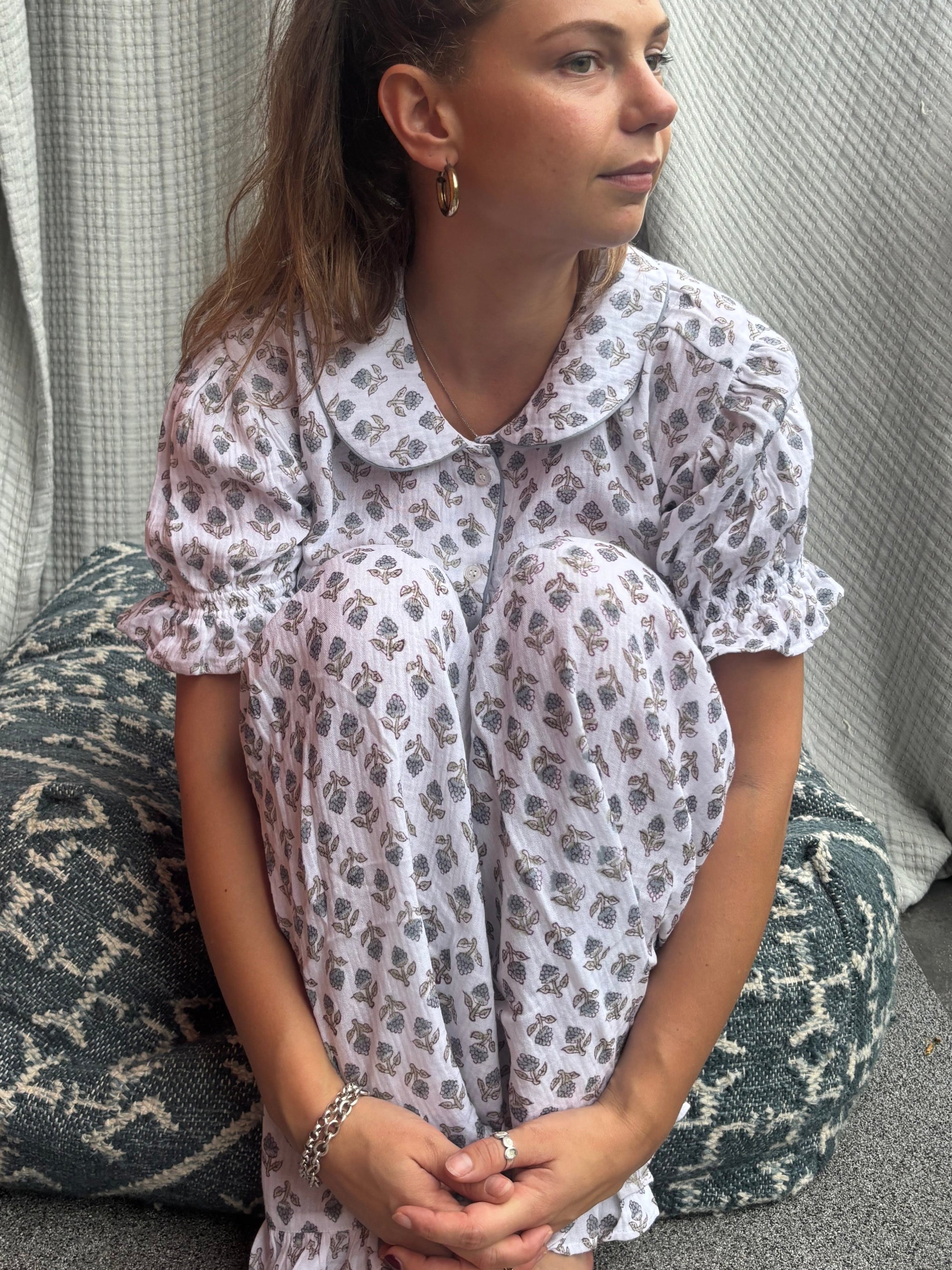 Tallis Blue Muslin Pyjamas
