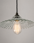 Lenwade Prismatic Glass Pendant Light | Vintage Railway Style