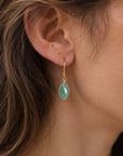 Simi Teardrop Gemstone Earrings: Pariba Onyx