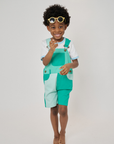 Tonal Colourblock Shorts - Green