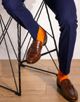 Tangerine Orange Bamboo Socks (Comfort Cuff)